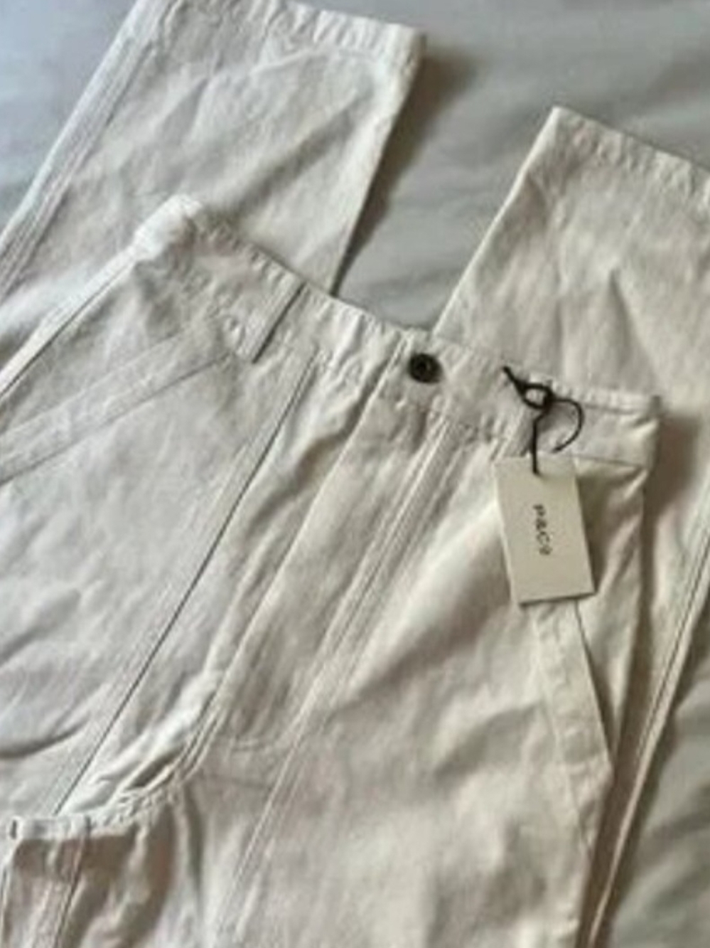 P&co Service Fatigue Pants In Ecru